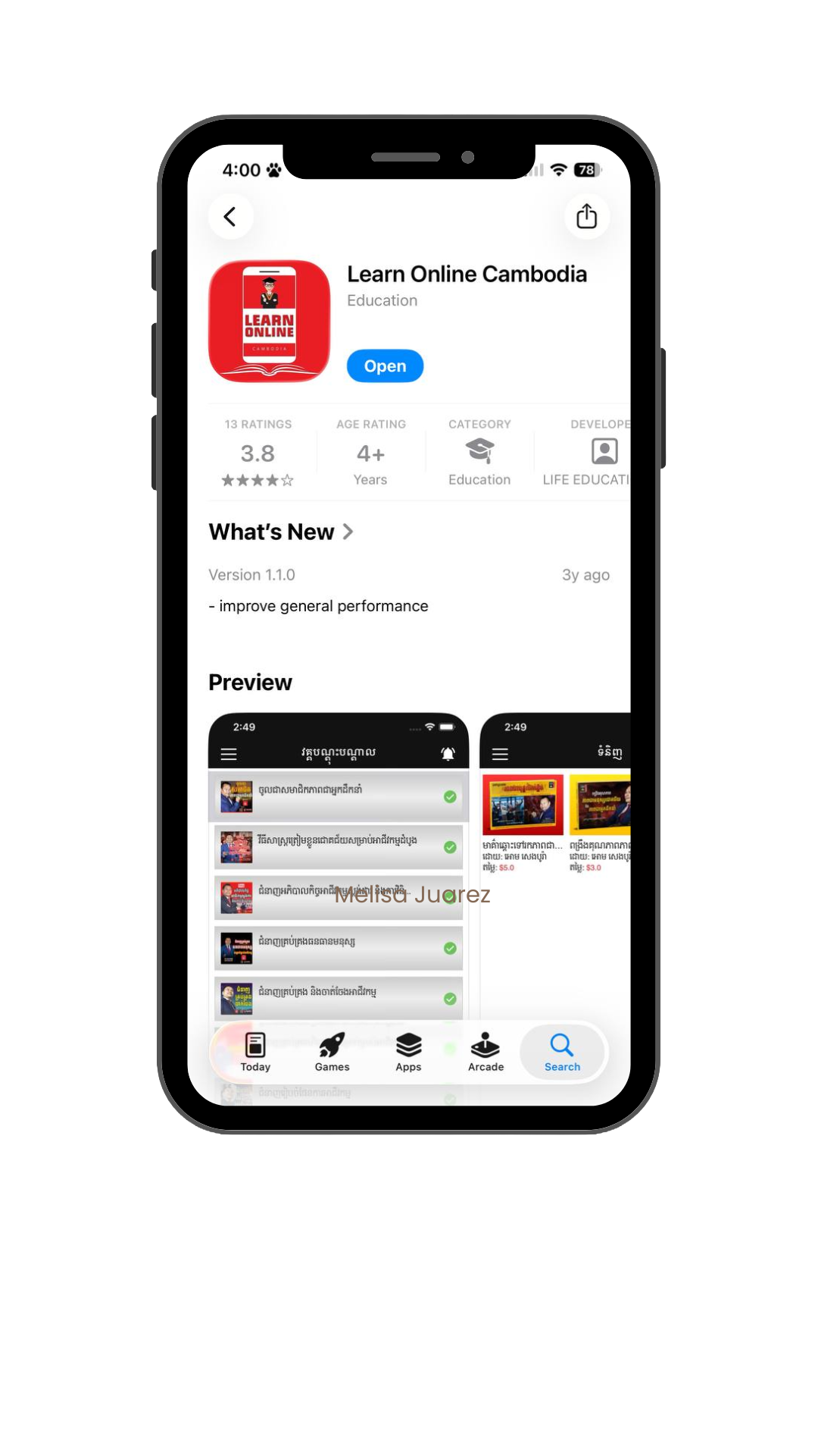 Learn Online mobile app preview